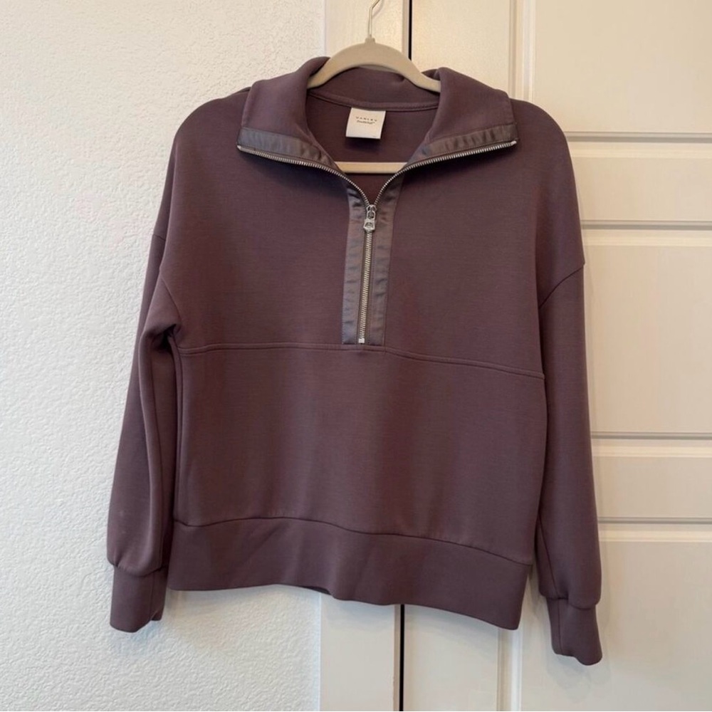 Varley Brown Half-Zip Sweatshirt